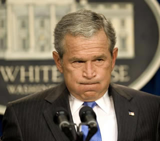 Bush's game face